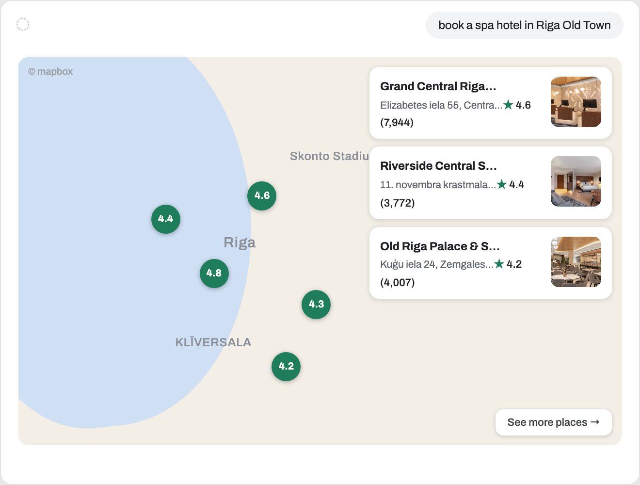 Captured Perplexity answer screenshot — booking link goes to an OTA